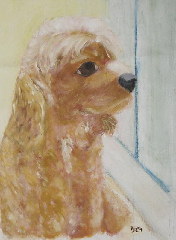 Dog Art Print featuring the painting Rusty AKA Digger Dog #4 by Patricia Cleasby