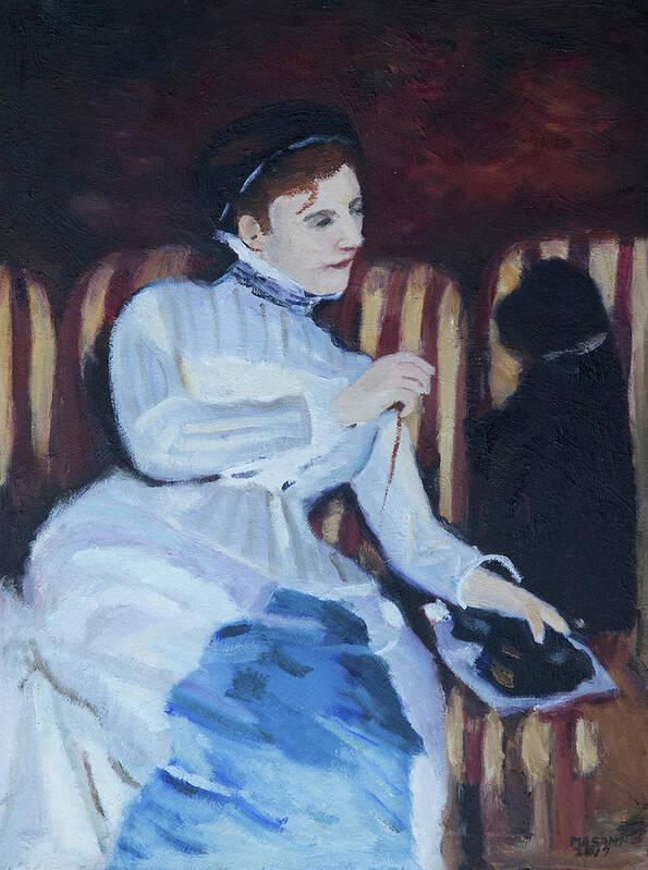 Reproduction Art Print featuring the painting Homage to Cassatt #7 by Masami Iida