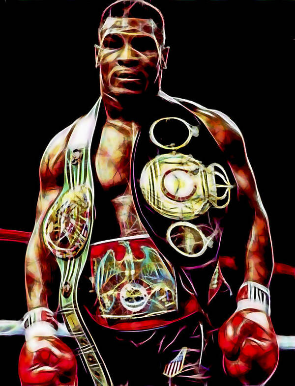 Mike Tyson Art Print featuring the mixed media Mike Tyson Collection #8 by Marvin Blaine