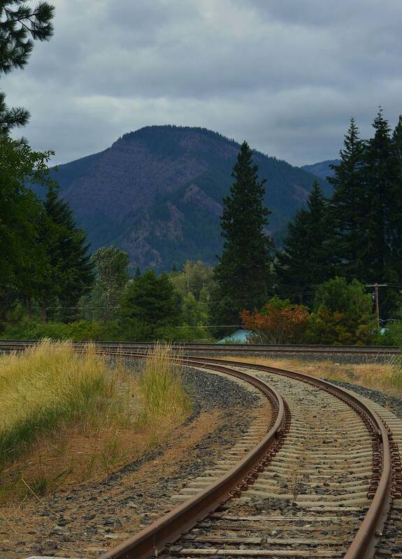 Train Art Print featuring the photograph A Bend In The Tracks by Lori Seaman