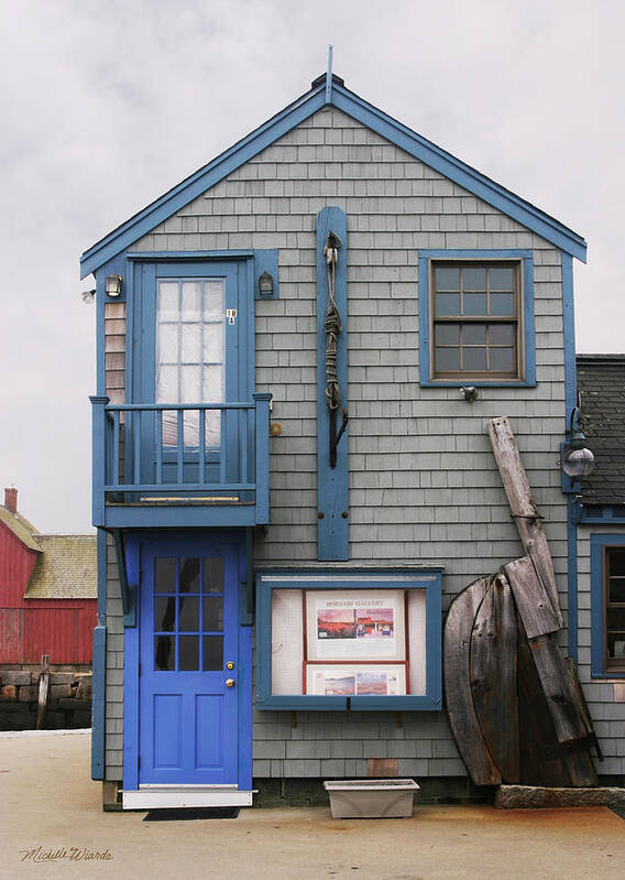 Rockport Art Print featuring the photograph A Blue Door Rockport Massachusetts by Michelle Constantine