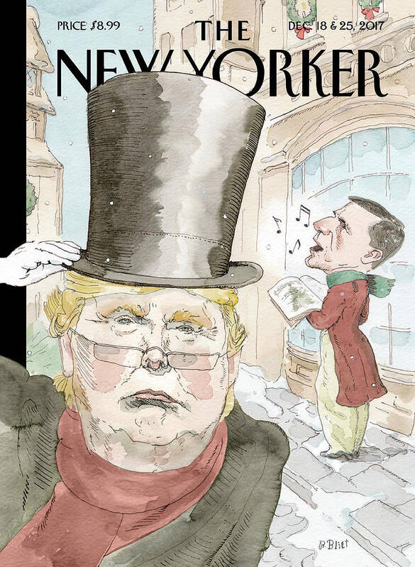  Art Print featuring the drawing A Christmas Carol by Barry Blitt