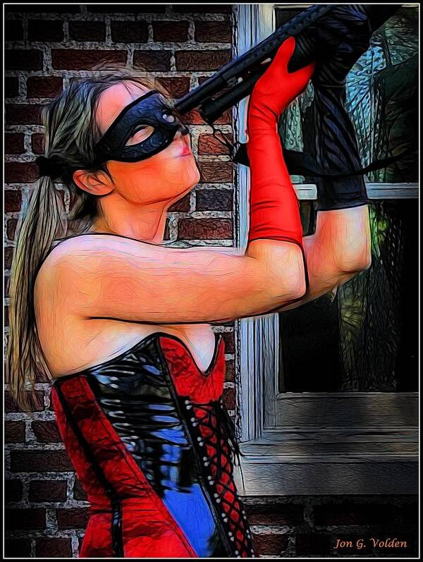 Fantasy Art Print featuring the photograph A Harlequin Moment by Jon Volden