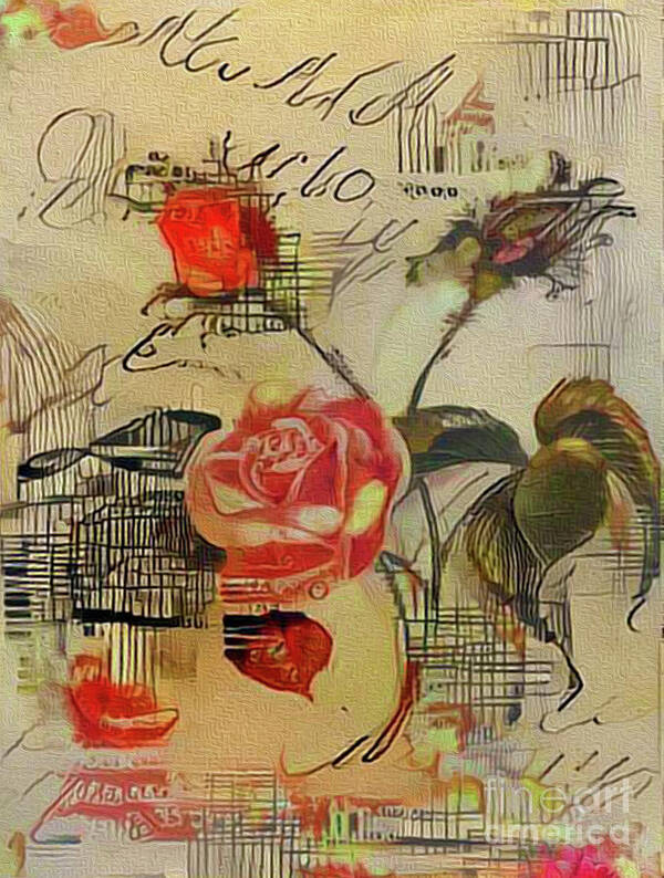 Roses Art Print featuring the photograph A Rose Story by Nina Silver