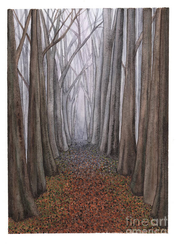 Forest Art Print featuring the painting A Walk in the Woods by Hilda Wagner