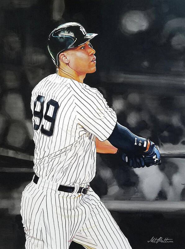 Aaron Judge Art Print featuring the painting Aaron Judge All Rise by Michael Pattison