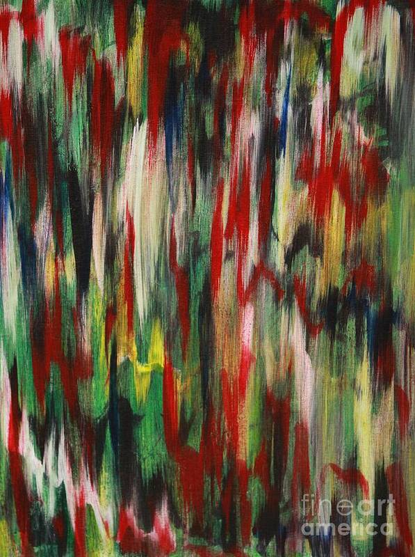 Abstract Art Print featuring the painting Agony by Jacqueline Athmann