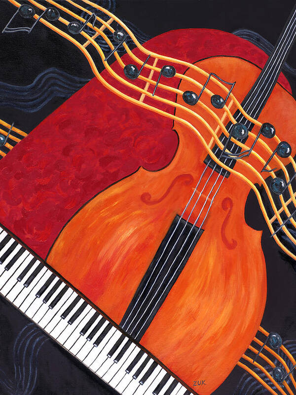 Music Art Print featuring the painting Allegro by Karen Zuk Rosenblatt