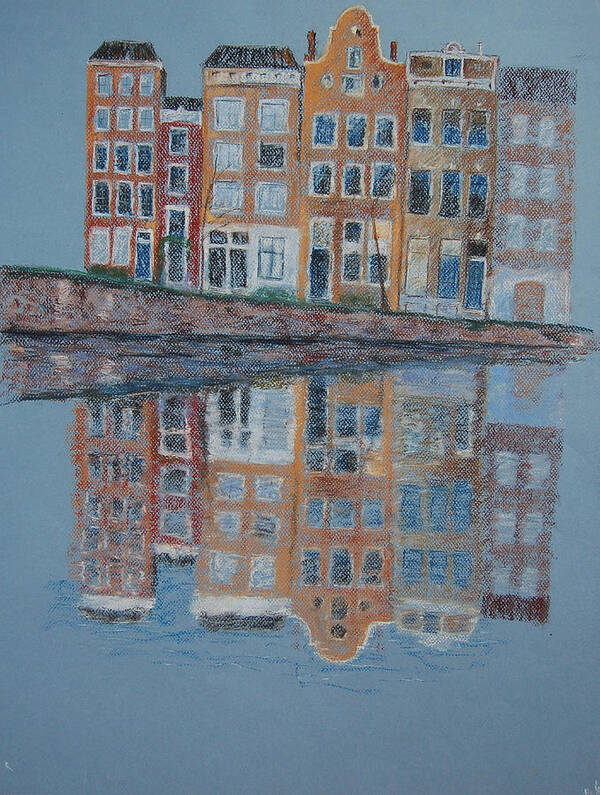 Pastel Art Print featuring the painting Amsterdam by Marina Garrison