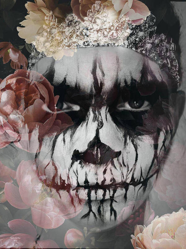 Digital Art Art Print featuring the digital art Angry Ghost Princess by Artful Oasis