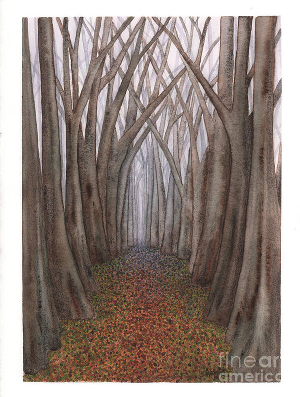 Forest Art Print featuring the painting Another Trip into the Woods by Hilda Wagner