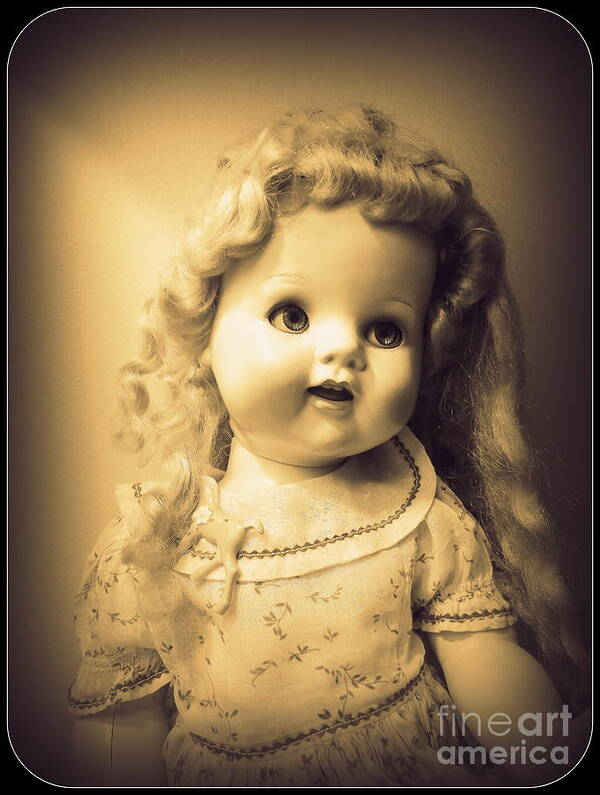Toy Art Print featuring the photograph Antique Dolly by Susan Lafleur