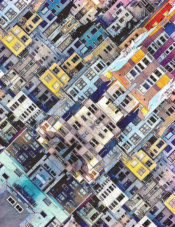 City Art Print featuring the photograph Apartments In The City by Phil Perkins