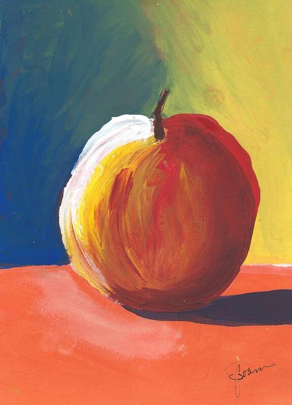 Abstract Apple Art Print featuring the painting Apple 1 by Elise Boam