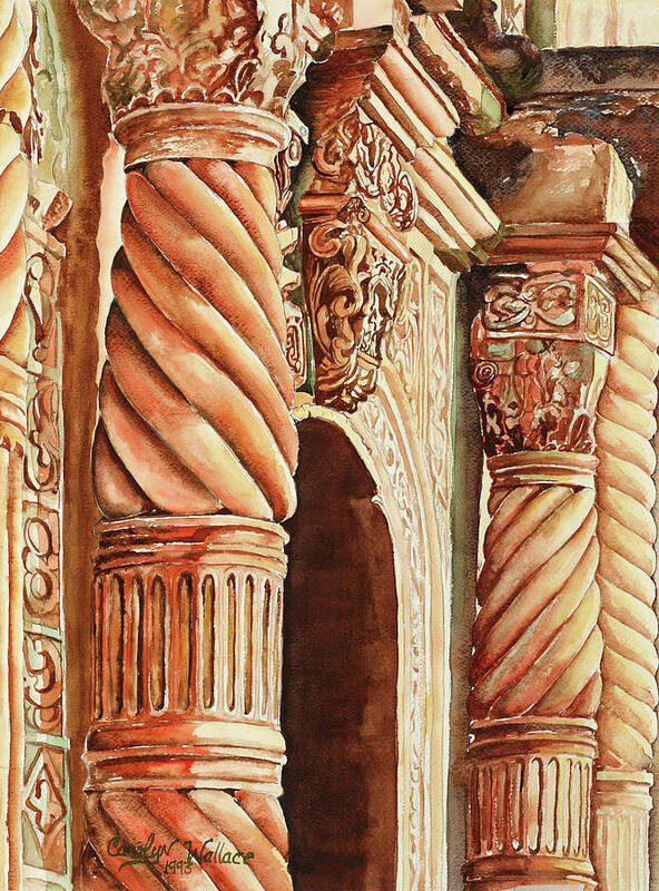 Architecture Art Print featuring the painting Architectural Immersion by Carolyn Coffey Wallace