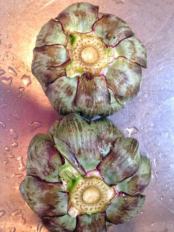 Artichokes Art Print featuring the photograph Artichokes in the sink by Olivier Calas