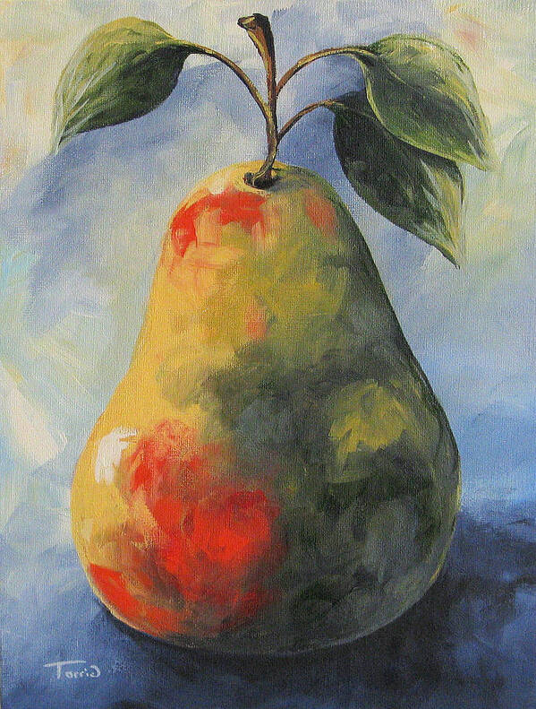 Pear Art Print featuring the painting August Pear by Torrie Smiley