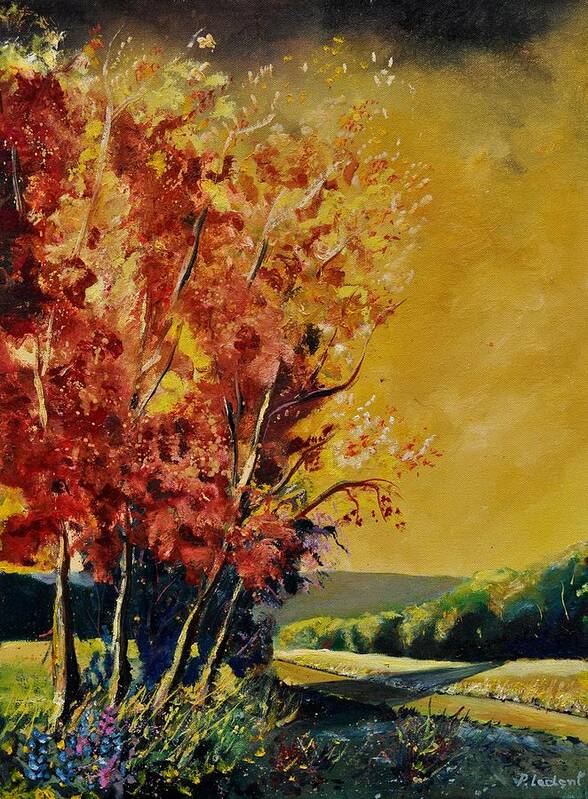Landscape Art Print featuring the painting Autumn 68 by Pol Ledent