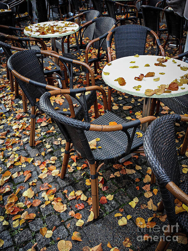 Cafe Art Print featuring the photograph Autumn cafe by Elena Elisseeva