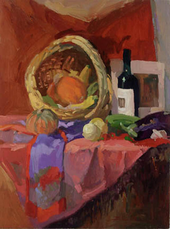 Still Life Paintings Art Print featuring the painting Autumn Collection by Betty Jean Billups