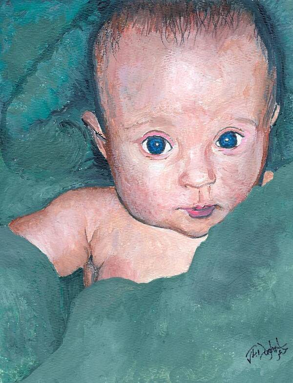 Baby Art Print featuring the painting Baby A by Joe Dagher