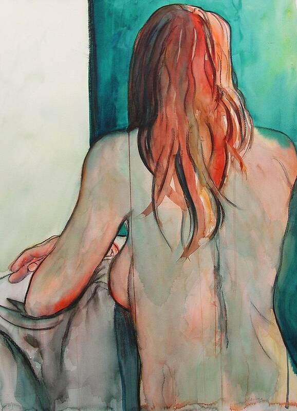Nude Art Print featuring the painting Back View by Marlene Gremillion