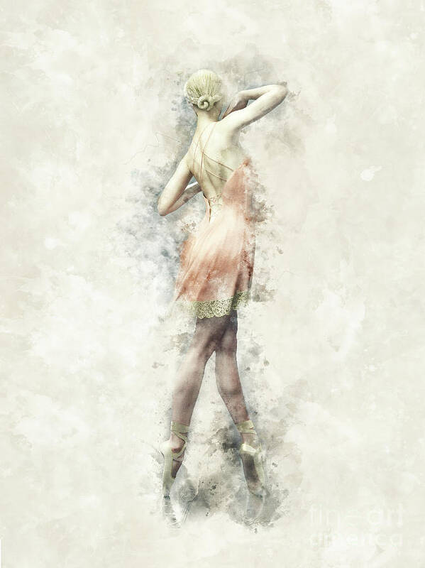 Ballerina Art Print featuring the digital art Ballet Dancer by Shanina Conway