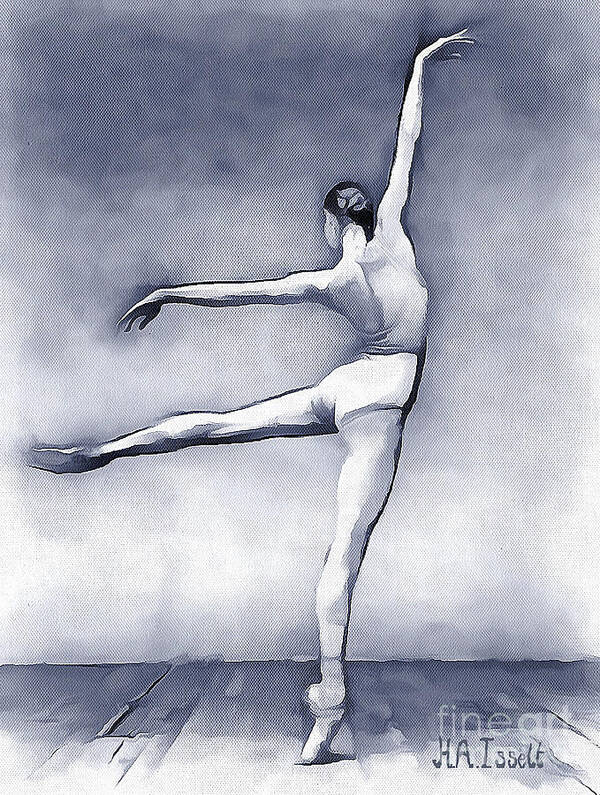  Art Print featuring the digital art Ballet Rehearsal by Humphrey Isselt