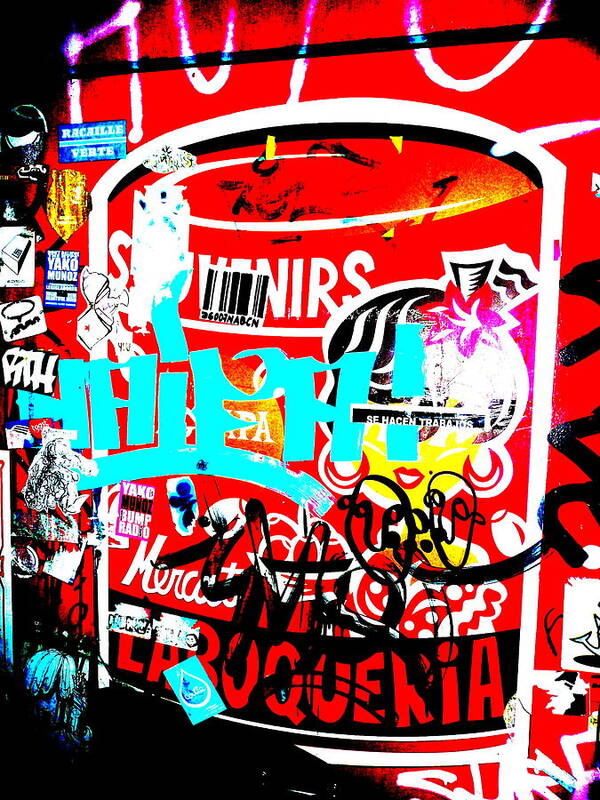 Graffiti Art Print featuring the photograph Barcelona Street Graffiti by Funkpix Photo Hunter