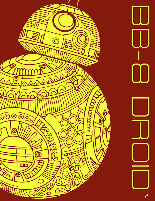 Bb8 Art Print featuring the mixed media BB8 DROID - Star Wars Art by Studio Grafiikka