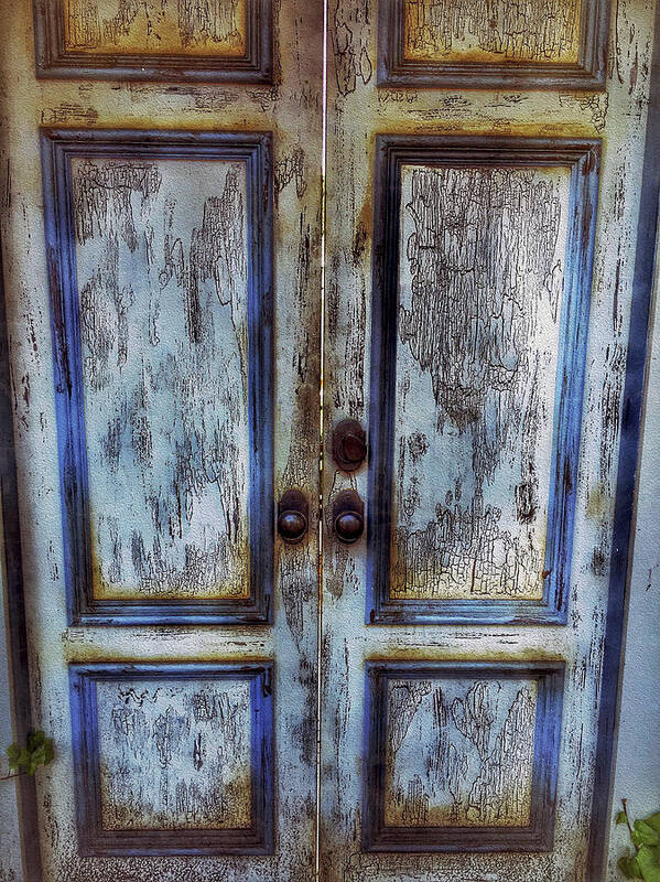 Painterly Iphoneography Art Print featuring the photograph Beach Door by Bill Owen