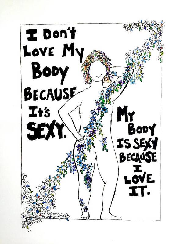 Sexy Art Print featuring the drawing Because I Love It by Sara Young