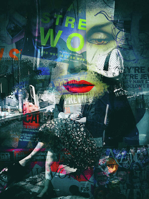 Woman Art Print featuring the digital art Become beautiful before the show by Gabi Hampe