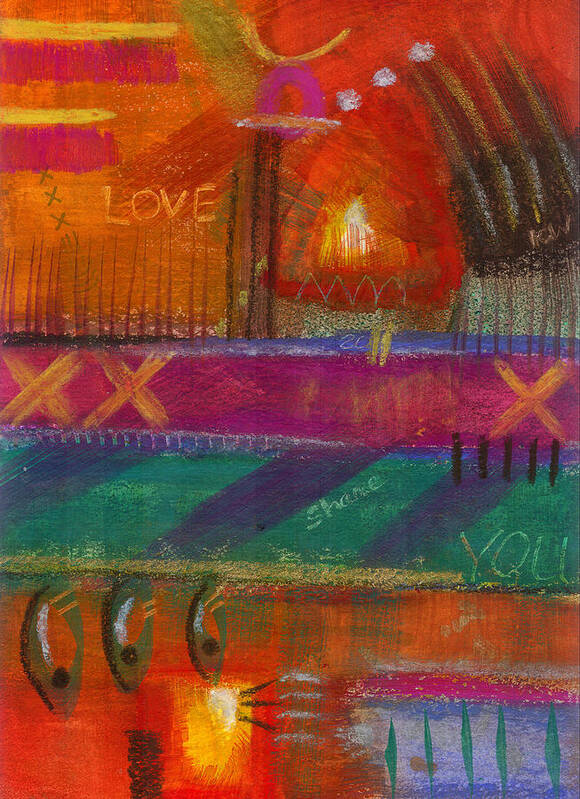 Love Art Print featuring the painting Being In Love by Angela L Walker