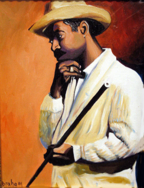 Cuban Art Art Print featuring the painting Benny 2 by Jose Manuel Abraham