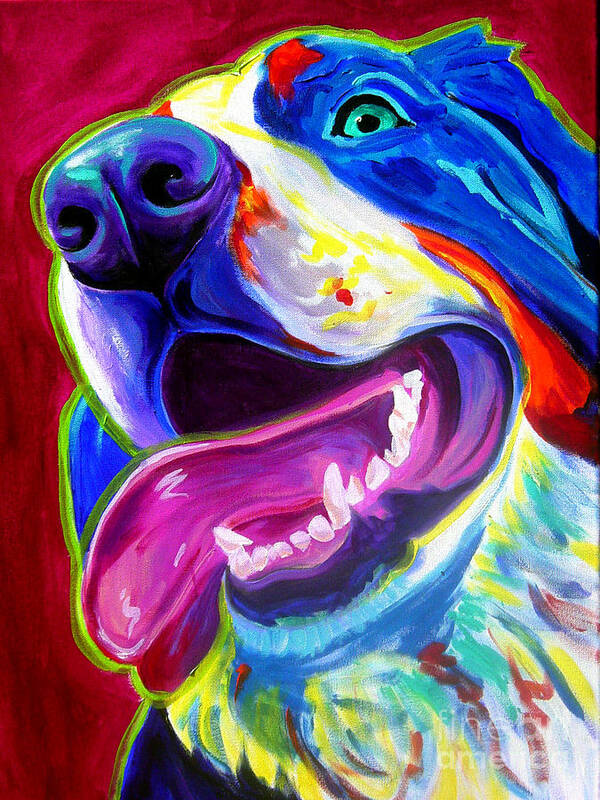Bernese Art Print featuring the painting Bernese - Sunshine by Dawg Painter
