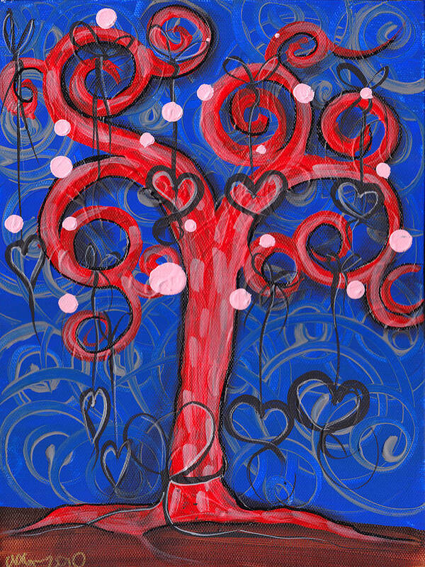 Whimsical Tree Art Print featuring the painting Bettina Tree by Abril Andrade