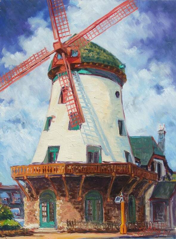 St.louis Art Print featuring the painting Bevo Mill in St.Louis by Irek Szelag