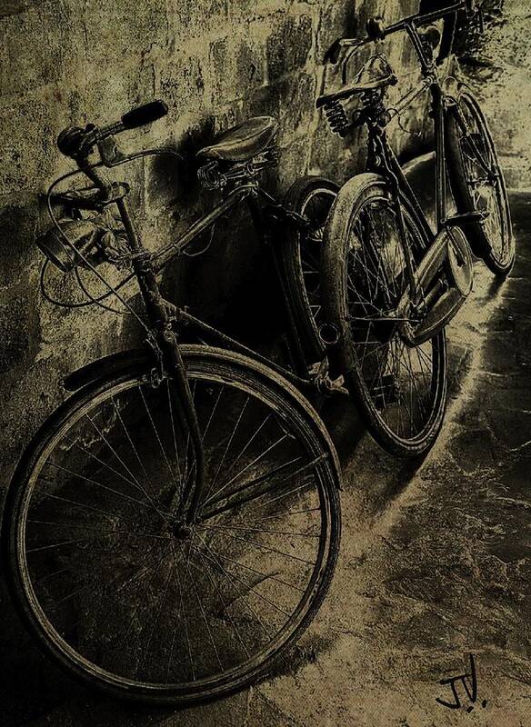 Bicycles Art Print featuring the photograph Bicycles in Cyprus by Jim Vance