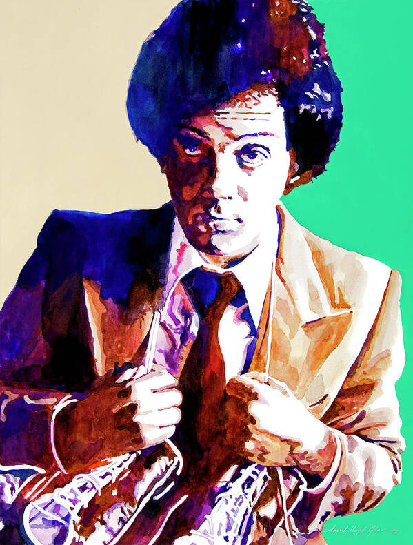 Billy Joel Art Print featuring the painting Billy Joel - New York State of Mind by David Lloyd Glover