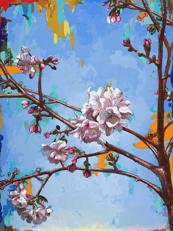 Cherry Blossoms Art Print featuring the painting Biosphere #6 by David Palmer