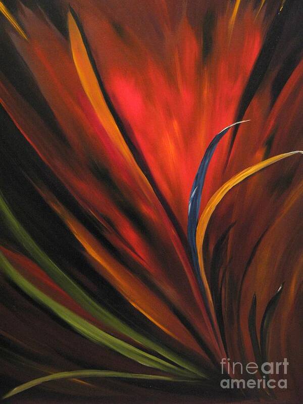 Impressionism Art Print featuring the painting Bird of Paradise by Carol Sweetwood