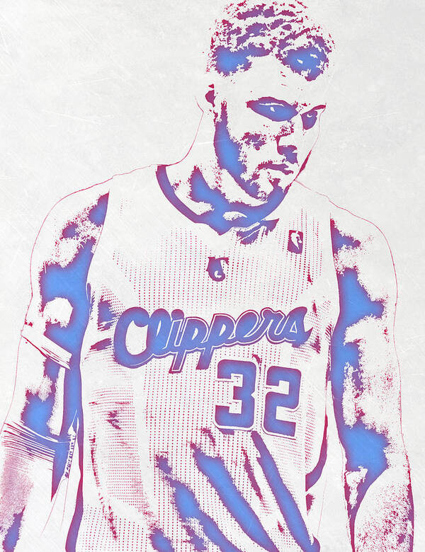 Blake Griffin Los Angeles Clippers T-Shirt by Joe Hamilton - Pixels Merch
