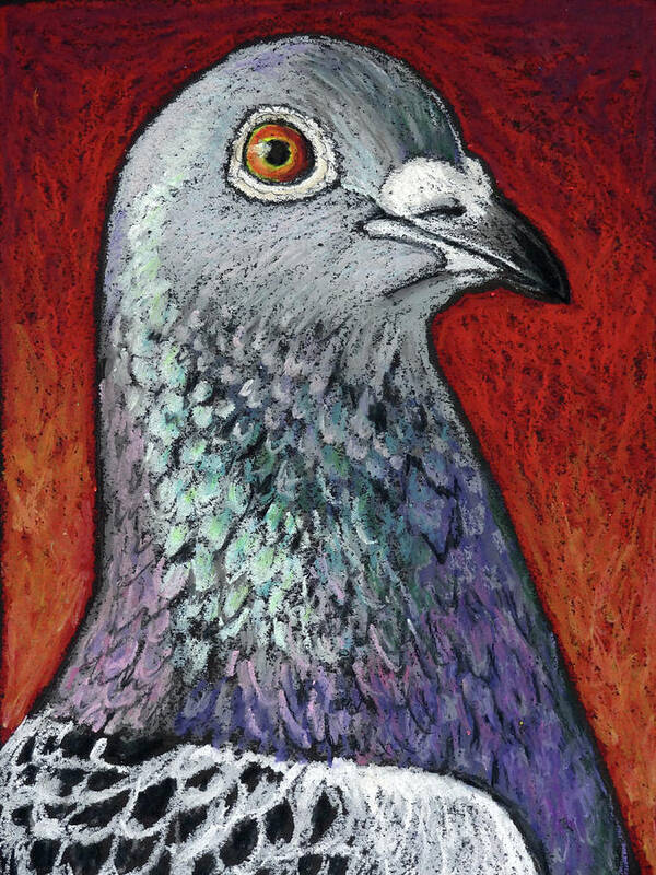 Racing Pigeon Art Print featuring the painting Blaze the Racing Pigeon by Ande Hall