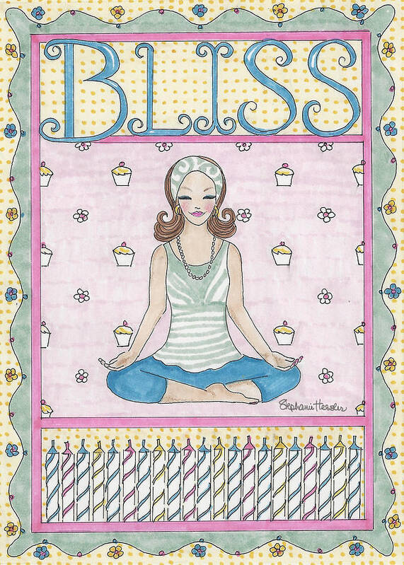 Bliss Art Print featuring the mixed media Bliss by Stephanie Hessler