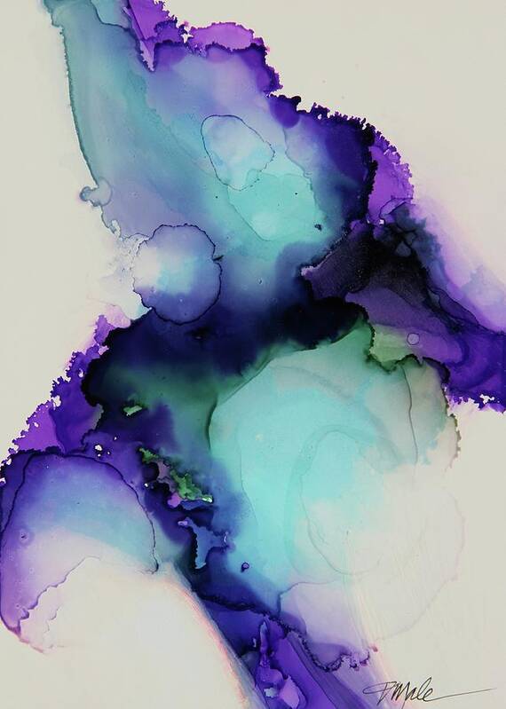 Alcohol Inks Art Print featuring the painting Bloom by Tracy Male