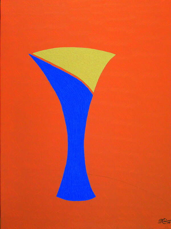 Vase Art Print featuring the painting Blue 22 by Bill OConnor