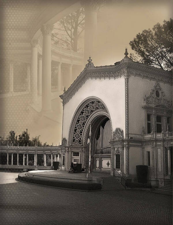 Balboa Park Art Print featuring the photograph BP100 Organ Pavilion - Balboa Park, San Diego, California by Denise Strahm