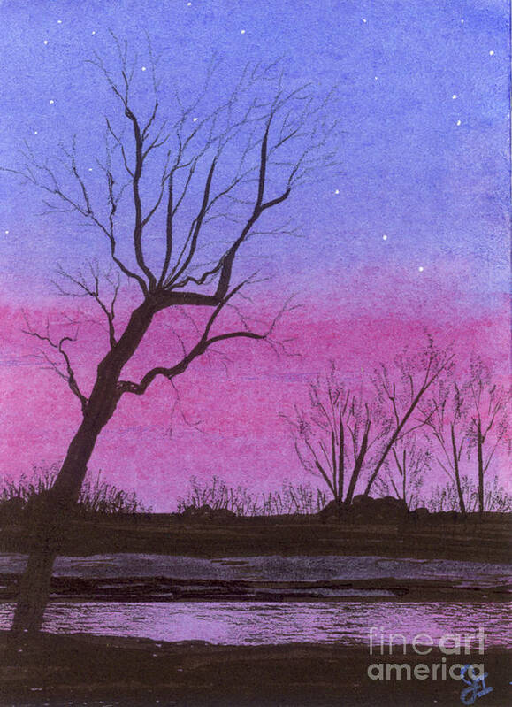 Watercolor Art Print featuring the painting Brandywine Evening by Jackie Irwin