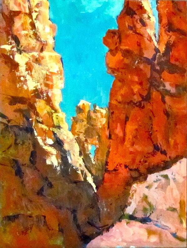 Canyon Art Print featuring the painting Bryce Canyon by Barbara O'Toole